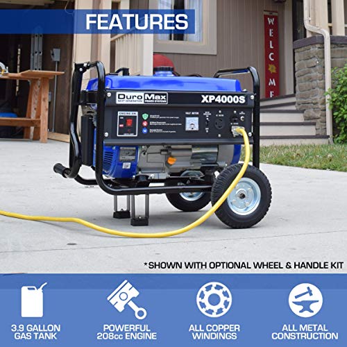 DuroMax XP4000S Portable Generator-4000 Watt Gas Powered Camping & RV Ready, 50 State Approved