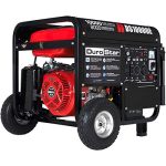 DuroStar DS10000E Gas Powered Portable Generator-10000 Watt Electric Start-Home Back Up & RV Ready, 50 State Approved, Red/Black