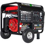 DuroStar DS10000EH Dual Fuel Portable Generator-10000 Watt Electric Start-Home Back Up & RV Ready, 50 State Approved, Red/Black