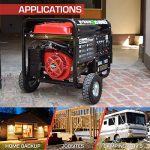 DuroStar DS10000EH Dual Fuel Portable Generator-10000 Watt Electric Start-Home Back Up & RV Ready, 50 State Approved, Red/Black
