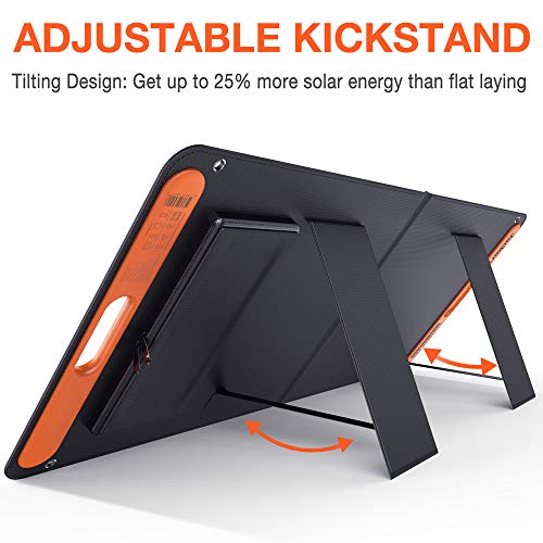 Jackery SolarSaga 100W Portable Solar Panel for Explorer 240/300/500/1000/1500 Power Station, Foldable US Solar Cell Solar Charger with USB Outputs for Phones (Can't Charge Explorer 440/ PowerPro)