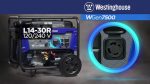 Westinghouse Outdoor Power Equipment 9500 Peak Watt Home Backup Portable Generator, Remote Electric Start with Auto Choke, Transfer Switch Ready 30A Outlet, Gas Powered, CARB Compliant