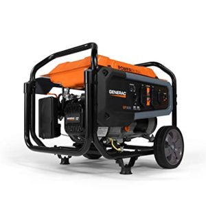 Generac 7678 GP3600 3,600-Watt Portable Generator 50-State / CARB Compliant for Reliable Power Anywhere, 24" W x 22.5" D x 21.3 H, Orange/Black