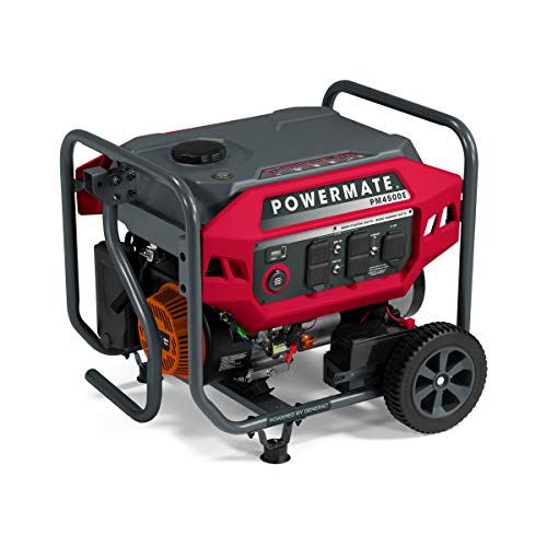 Powermate P0080201 PM4500 4500-Watt Gas-Powered Portable Generator CO 49-State, Powered by Generac, Reliable Power for Versatile Applications