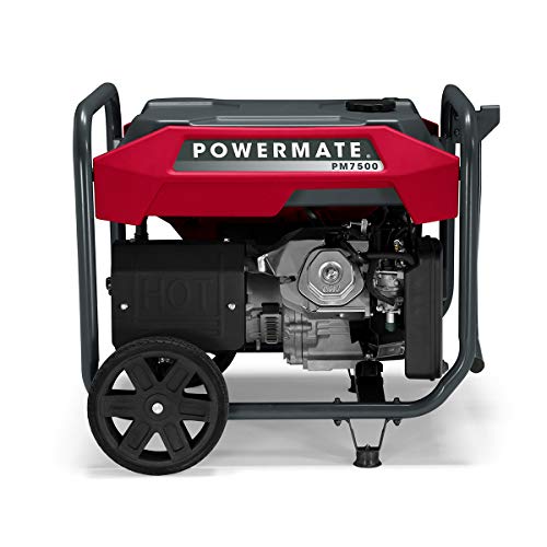 Powermate P0081600 PM7500 7500-Watt Gas-Powered Portable Generator 49-State/CSA, Powered by Generac, Reliable and Versatile Power Solution