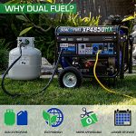DuroMax XP4850HX Dual Fuel Portable Generator-4850 Watt Gas or Propane Powered Electric Start w/CO Alert, 50 State Approved, Blue