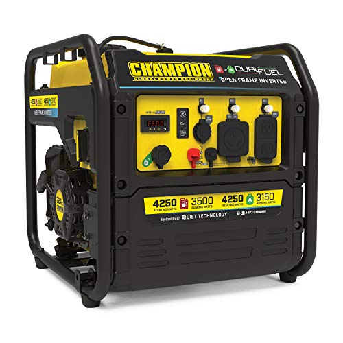 Champion Power Equipment 200914 4250-Watt Open Frame Inverter Generator, Dual Fuel Technology