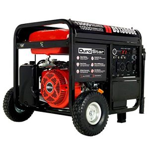 DuroStar DS13000E Gas Powered Portable Generator-13000 Watt Electric Start-Home Back Up & RV Ready, 50 State Approved, Red/Black