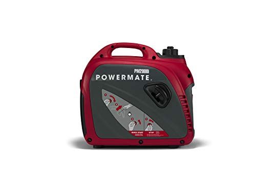 Powermate P0080501 PM2000i 2000-Watt Gas-Powered Portable Inverter Generator by Generac - Clean and Quiet Power Supply for Home, Camping, and Outdoor Activities