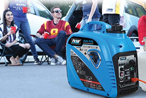 Pulsar 2,200W Portable Dual Fuel Quiet Inverter Generator with USB Outlet & Parallel Capability, CARB Compliant, PG2200BiS