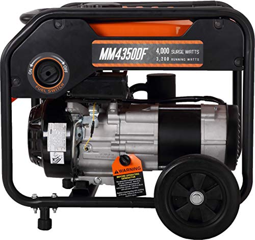 Mech Marvels MM4350DF Portable Generator, Orange