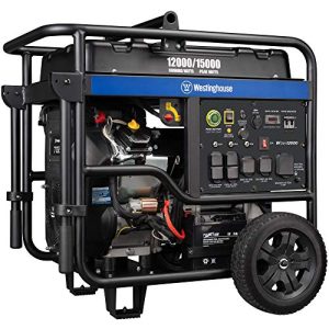 Westinghouse Outdoor Power Equipment 15000 Peak Watt Home Backup Portable Generator, Remote Electric Start with Auto Choke, Transfer Switch Ready 30A & 50 Outlets, Gas Powered, CARB Compliant,Black
