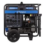 Westinghouse 28000 Peak Watt Home Backup Portable Generator, Electric Start with Auto Choke, Transfer Switch Ready 30A & 50A Outlets, Gas Powered,Blue