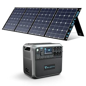 BLUETTI Solar Generator, AC200P Portable Power Station 2000Wh/2000W (Peak 4800W ) with SP200 200W Solar Panel Included, LiFePo4 Battery Pack for Outdoor Camping RV High-Power Appliances Off-grid Emergency