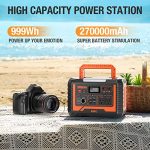 EBL Portable Power Station Voyager 1000, 110V/1000W Solar Generator(Surge 2000W), 999Wh/270000mAh High Lithium Battery for Outdoor Home Emergency