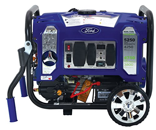 Ford 5,250W Dual Fuel Portable Generator with Switch & Go Technology and Remote Start, FG5250PBR