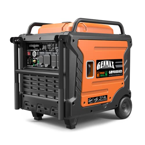 GENMAX Portable Inverter Generator, 9000W Super Quiet Gas Propane Powered Engine with Parallel Capability