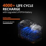 OUPES 1800W Portable Power Station with 240W Solar Panel, Solar Generator 1488Wh LiFePO4 Battery Pack with 10 Outputs for Outdoors Camping RV/Van Hunting Emergency Overlanding