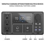 OUPES 1800W Solar Generator with 480W Panels Included, 1488Wh Portable Power Station with 3x 110V (Peak 4000W) AC Outlets, LiFePO4 Battery Pack Emergency Best for RV Camping Van