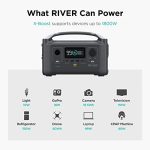 EF ECOFLOW Portable Power Station RIVER 288Wh with 110W Solar Panel, 3 x 600W(X-Boost 1800W) AC Outlets, Solar Generator for Outdoors Camping RV Hunting Emergency