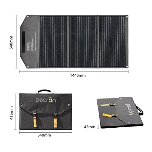 Pecron 36 Volts Portable Solar Panel,100W Solar Panel*2 in Series,High Efficiency Off-Grid Emergency Power Supply for RV Camping Travel Outdoor Backup,USB Outputs for E1000 E1500 Q2000S Q3000S