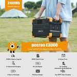 pecron E3000 Solar Generator with Solar Panels included,2000W/3108Wh Portable Power Station with 4Pcs 200W Solar panels for Outdoor Camping RV/Van Emergency