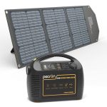pecron P600 Portable Power Station With Solar Panels Included,600w/578wh Solar Generator With 100w Solar Panels Dual Ac Outlet Battery Backup For Camping Outdoor Emergency
