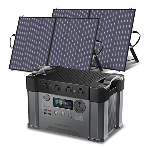 ALLPOWERS S2000 Pro Solar Generator with 2 Panels Included