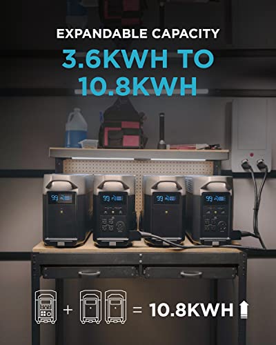 EF ECOFLOW 10.8kWh Portable Power Station: DELTA Pro with 2 Extra Battery, 120V Lifepo4 Battery Backup with Expandable Capacity, Solar Generator for Home Use, Power Outage, Camping, RV, Emergencies