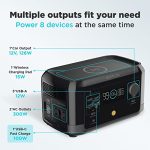 EF ECOFLOW RIVER mini (wireless) 210Wh Portable Power Station, Fast Charging, Sports AC, DC, Wireless Pad, and USB Outlets, Solar Generator (Solar Panel Not Included) for Outdoors, Travel & Camping