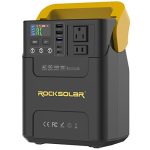ROCKSOLAR Portable Power Station and Foldable Solar Panel - Adventurer 100W Solar Generator Lithium Battery Backup and 12V RSSP60 60W Solar Charger with AC/12V DC/USB Outlets (RS650)