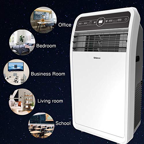 Shinco SPF1-10C HI05ACDMHI10KBTU01W 10,000 BTU Portable Air Conditioners, White