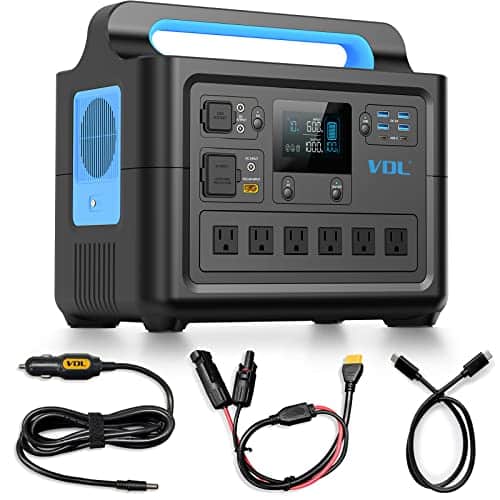 VLD Portable Power Station 1228.8Wh/1000W Fast Charging Fully Charged Within 2 Hours