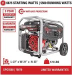 SIMPSON Cleaning SPG5568 Portable Gas Generator and Power Station for Camping, RV, Home Use, Construction, and More, 5500 Running Watts 6875 Starting Watts