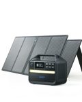 Anker 555 Solar Generator, Powerhouse 1024Wh with 2×100W Solar Panel, Power Station with LiFePO4, 6×110V AC Outlets, 3 USB-C PD Ports at 100W Max, LED Light for Outdoor RV, Camping(Anker Solix)