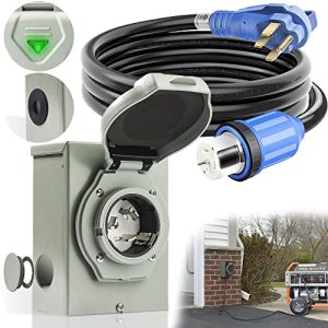 50 Amp Generator Cord and Power Inlet Box [Pre-Drilled]