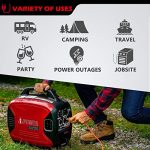 A-iPower Portable Inverter Generator, 2000W Ultra-Quiet RV Ready, EPA Compliant, Small & Ultra Lightweight For Backup Home Use, Tailgating & Camping (SUA2000iV)