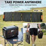 ALLWEI Solar Generator 1200W(Peak 2400W) with 1 * 200W Solar Panel, 1132Wh Portable Power Station, 4* AC Outlet, 6* PD60W USB Outlet, Solar Power Generator for RV/Van Camping Trip Emergency Home Use