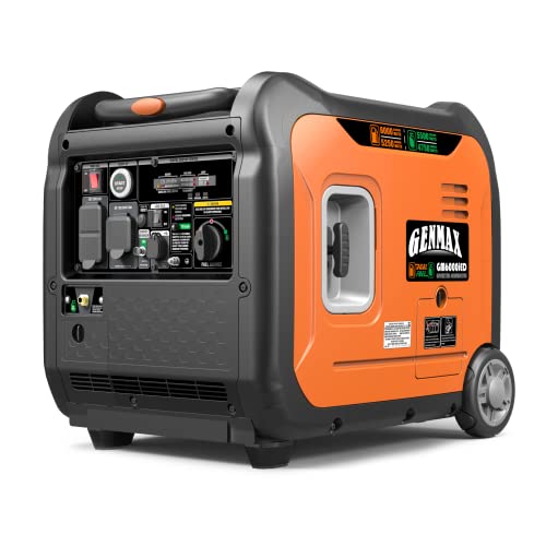 GENMAX Portable Inverter Generator, 6000W Super Quiet Dual Fuel Portable Engine with Remote/Electric Start, Ultra Lightweight for Backup Home Use & Camping Travel Outdoor .EPA Compliant(GM6000iED)