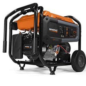 Generac 7686 GP8000E 8,000-Watt Gas-Powered Portable Generator - Electric Start - Powerrush Advanced Technology - Reliable Power for Emergencies and Recreation - 49 State Compliant
