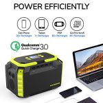 MARBERO Portable Power Station 222Wh Camping Generator Lithium Battery Power Supply with 110V/200W(Peak 300W) AC Outlet, DC Ports, USB QC 3.0 Ports LED Flashlights for CPAP Home Camping Emergency