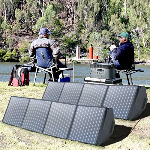 2PCS ALLPOWERS SP033 Portable Solar Panels18V200W Foldable Solar Panel Kit with MC-4 Output Waterproof IP66 Solar Charger for RV Laptops Solar Generator Camping Off-Grid