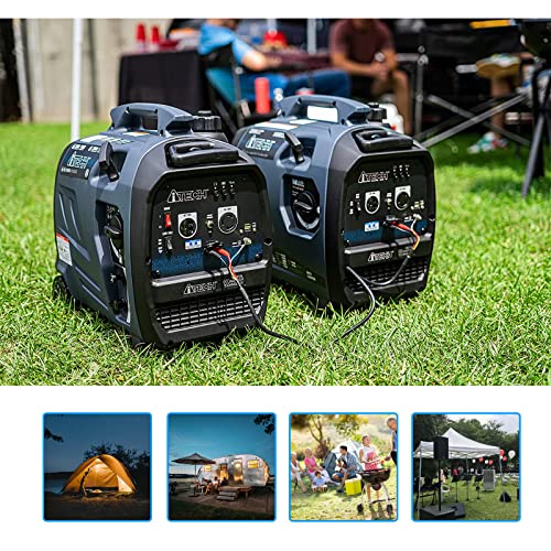 A-ITECH 2300 Watt Portable Inverter Generator Gas Powered, Super Quiet Generator RV Ready for Home, Emergency, Camping, EPA & CARB Compliant, AT20-123001
