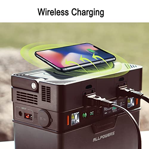 ALLPOWERS 300W Portable Power Station with Solar Panel 100W, 288Wh Solar Generator with Portable Solar Panel included, Solar Power for Outdoor Camping Travel RV Laptop Phone