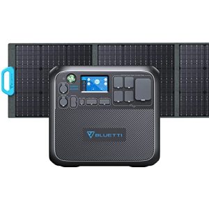 BLUETTI Solar Generator AC200MAX with PV200S Solar Panel Included, 2048Wh Portable Power Station w/ 4 2200W AC Outlets, LiFePO4 Battery Pack, Expandable to 8192Wh for Home Backup, RV Camping Emergency