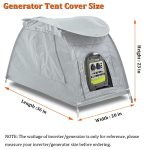 Coverify Generator Cover While Running, Portable Waterproof Generator Storage Cover，All-Weather Protection Generator Tent Cover for Most Universal 1000-5500 Watt Inverter Generator (36*20*23in, Grey)
