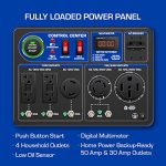 DuroMax XP13000X 13,000-Watt/10,500-Watt 500cc Electric Start Gas Powered Portable Generator w/ CO Alert, Black/Blue