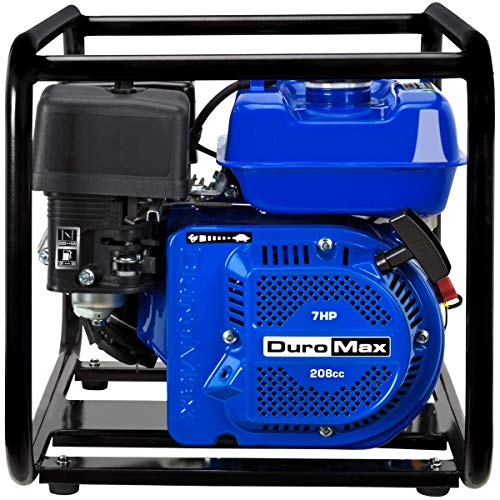 DuroMax XP652WP 208cc 158-Gpm 3600-Rpm 2-Inch Gasoline Engine Portable Water Pump, 50 State Approved, XP652WP, Blue