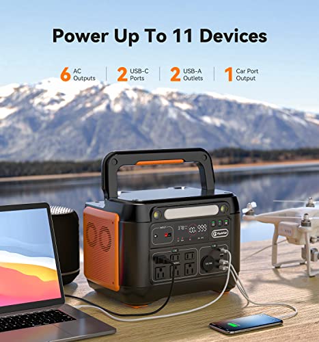 FF FLASHFISH 1000W Portable Power Station, 1002Wh/278400mAh UPS Solar Generator With 1000W(Surge 2000W) AC, 100W PD USB-C & LED SOS Lightning, Backup Power CPAP Battery For Home/Camping/Blackout