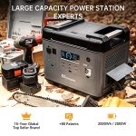 FFpower P2001 Solar Generator 2000Wh with 2X200W Solar Panel, 6 X 2000W (4000W Surge) AC Outlets, LiFePO4 Battery, UPS Power Supply, Power Station for Home Backup Outdoors Camping RV Emergency